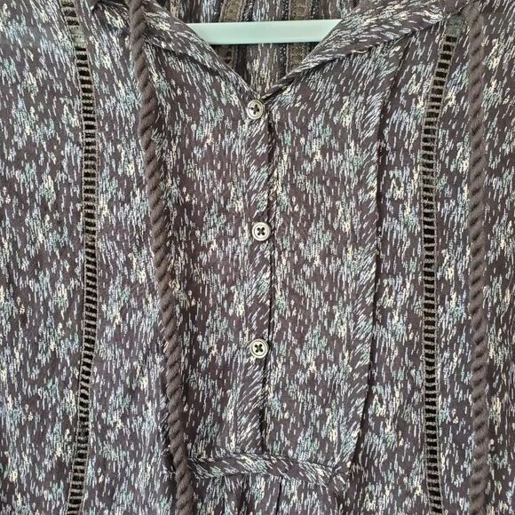 JOIE Dracha Printed Blue Long Sleeve Cotton Blouse Size Small - Picture 16 of 16